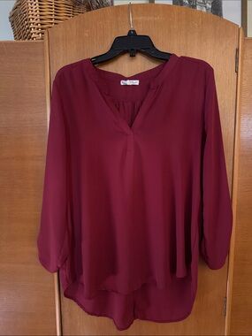 Blouse by About a Girl Deep Wine Red